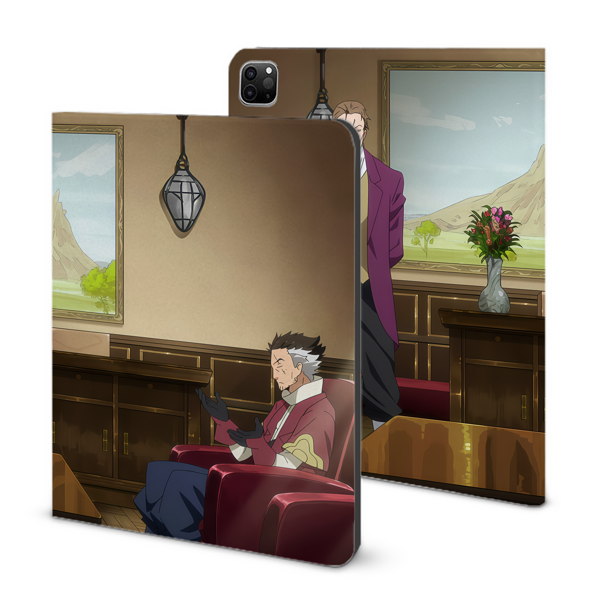 （画像用） 転スラ Regarding Reincarnated to Slime IPad ケース ブック型 PUレザー TPU 耐衝撃 軽量 薄型 ペン収納なし 全面保護 IPad 各モデル対応